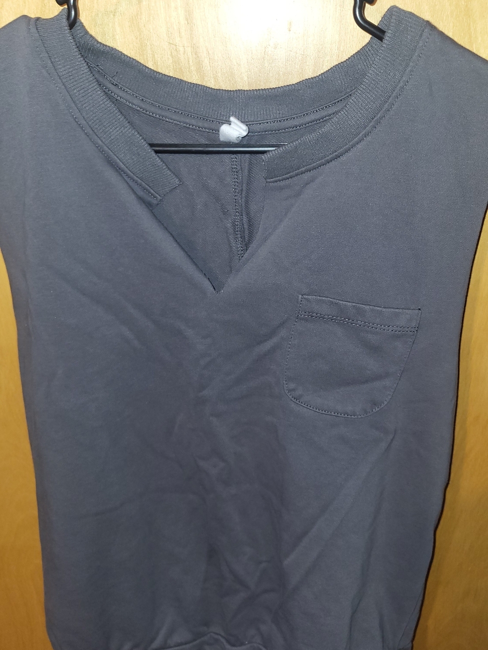 Wishlist  Charcoal Tank Top with Chest Pocket Bodysuit